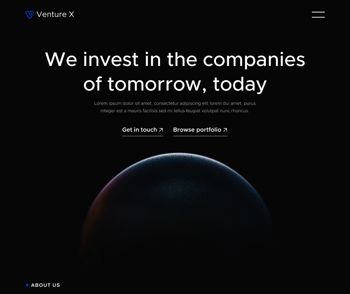 Home - Venture X Webflow Template