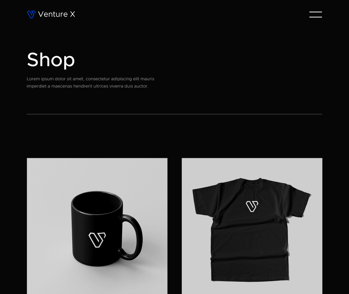 Shop - Venture X Webflow Template