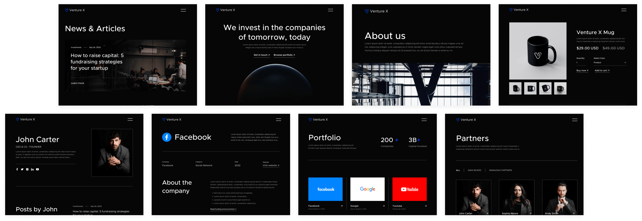Buy Template - Venture X Webflow Template