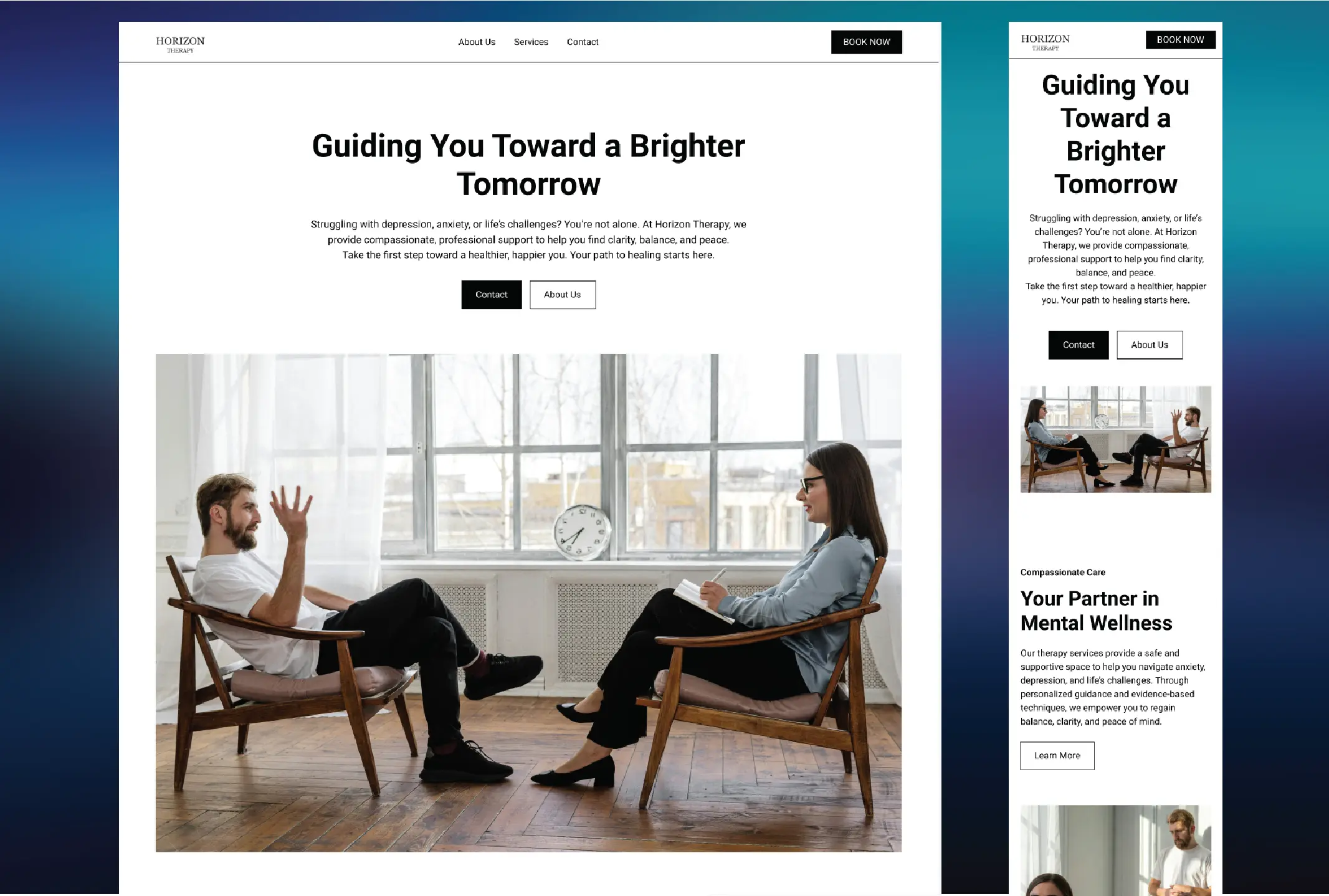 Horizon Therapy Project Mockup