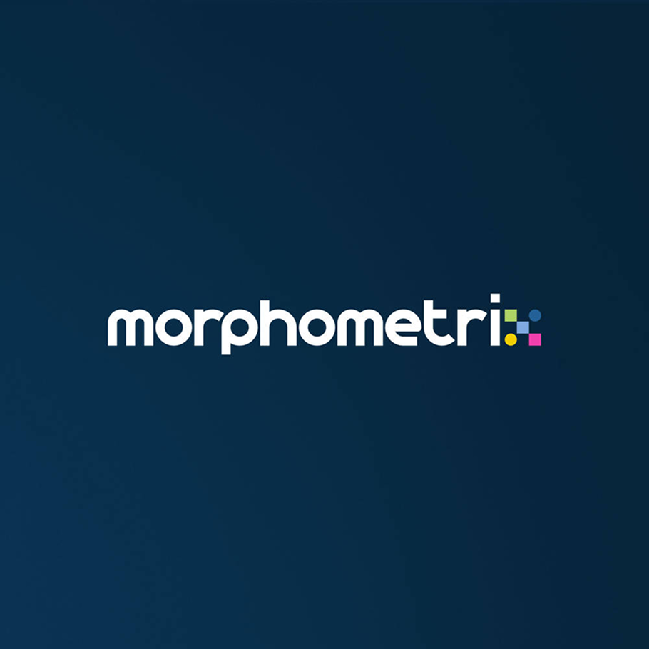 A precise, data-driven logo for Morphometrix that reflects innovation in biometric analysis—featuring clean lines, modern typography, and a visual nod to measurement and structure.