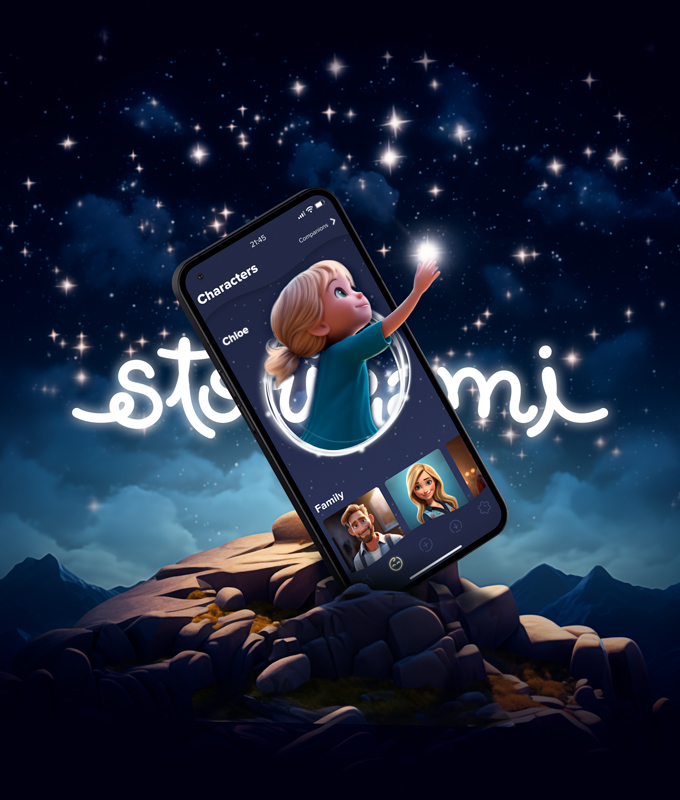 Case study preview for Storigami—a playful, parent-first brand powered by smart tech. Branding, website, UI/UX, and social media built to make screen time meaningful.