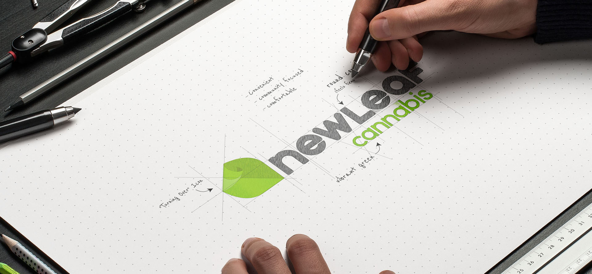 A fresh, approachable brand identity for New Leaf Cannabis—designed to balance wellness and modernity with clean visuals, calming colors, and a welcoming tone for new and seasoned users alike.