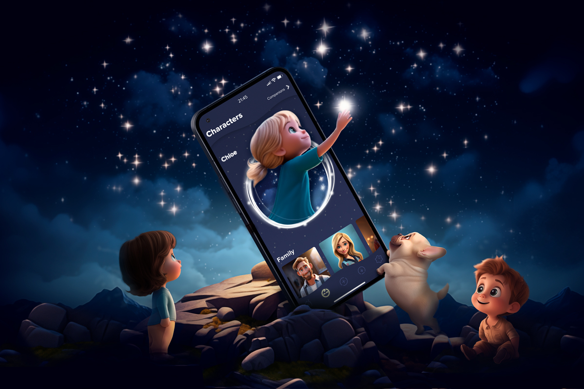 Storigami visual asset with a whimsical, storybook feel—friendly characters, organic shapes, and motion-ready layers for digital use.