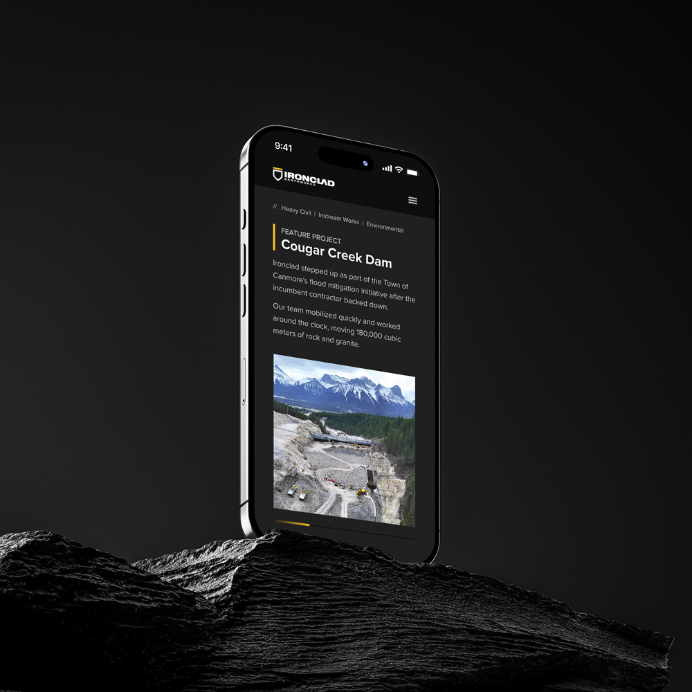 Straight-talking social media content for Ironclad, built to showcase real crews, powerful machines, and on-the-ground progress—designed to reflect the brand’s grit and reliability.