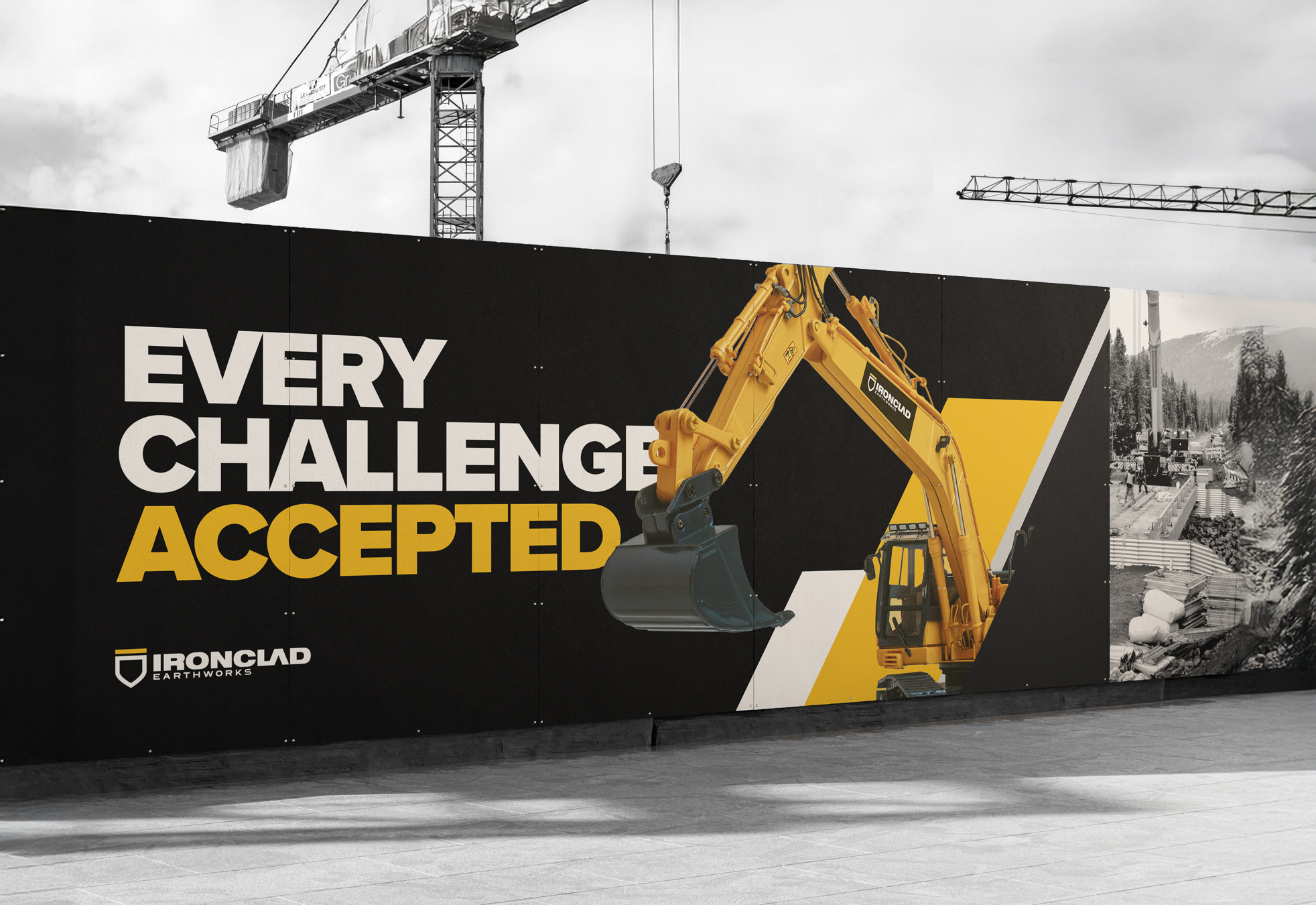 A bold, grounded brand identity for Ironclad that reflects the company’s toughness and precision—built with clean typography, rugged visuals, and a confident, construction-first voice.