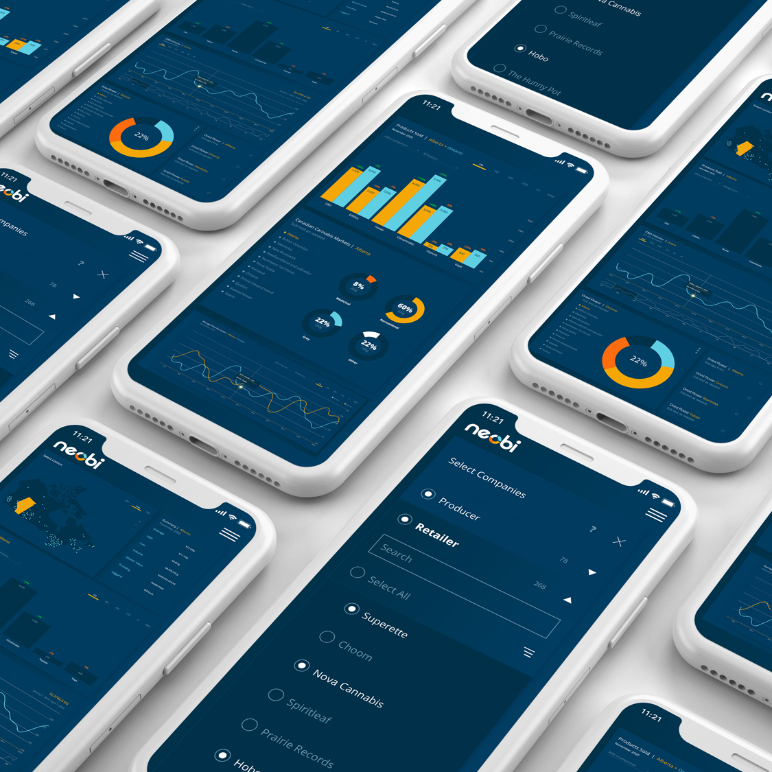 A sleek, future-forward brand identity for Neobi, designed to reflect innovation in biotech through clean typography, minimal color, and confident, science-driven design