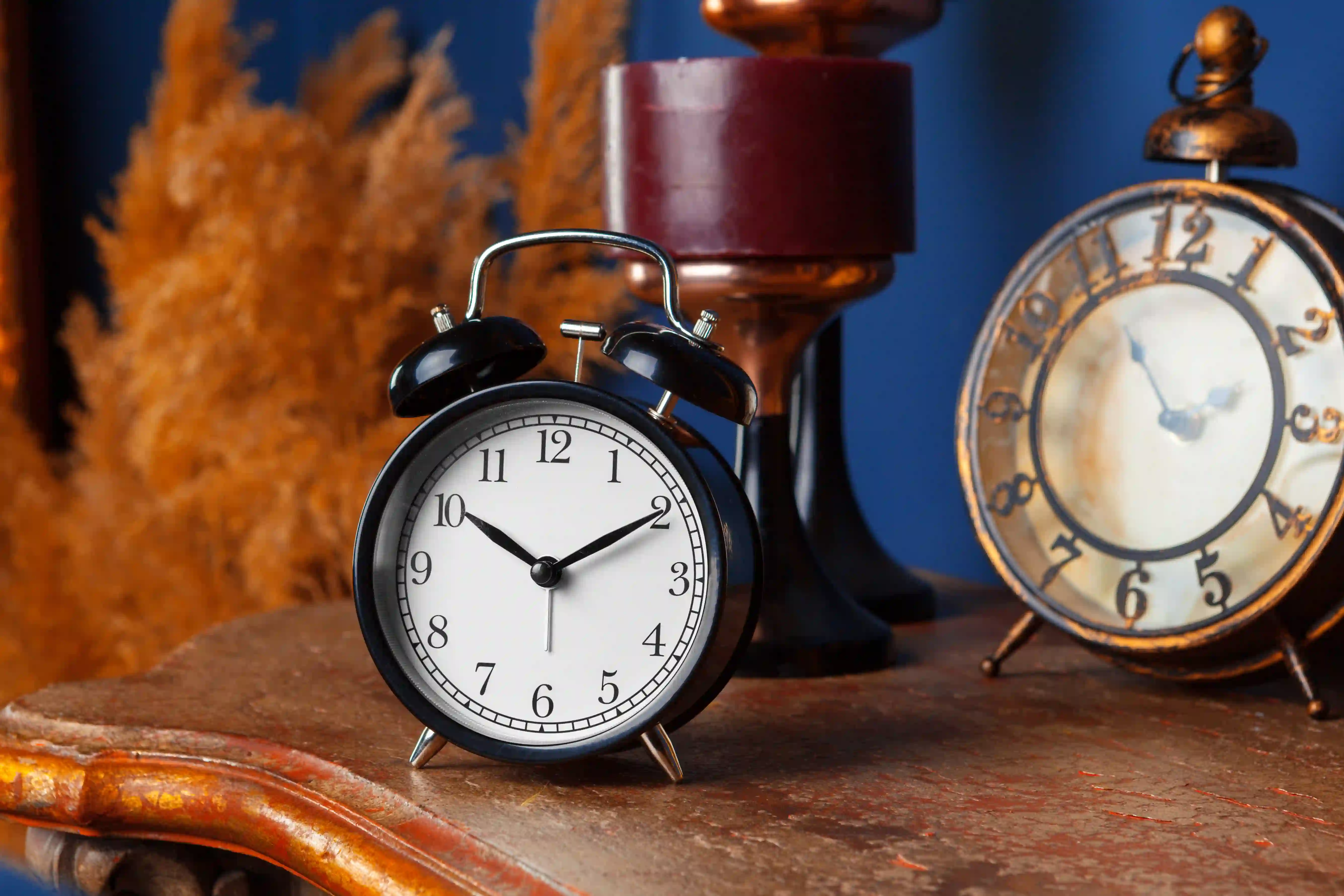 decorative clocks on table
