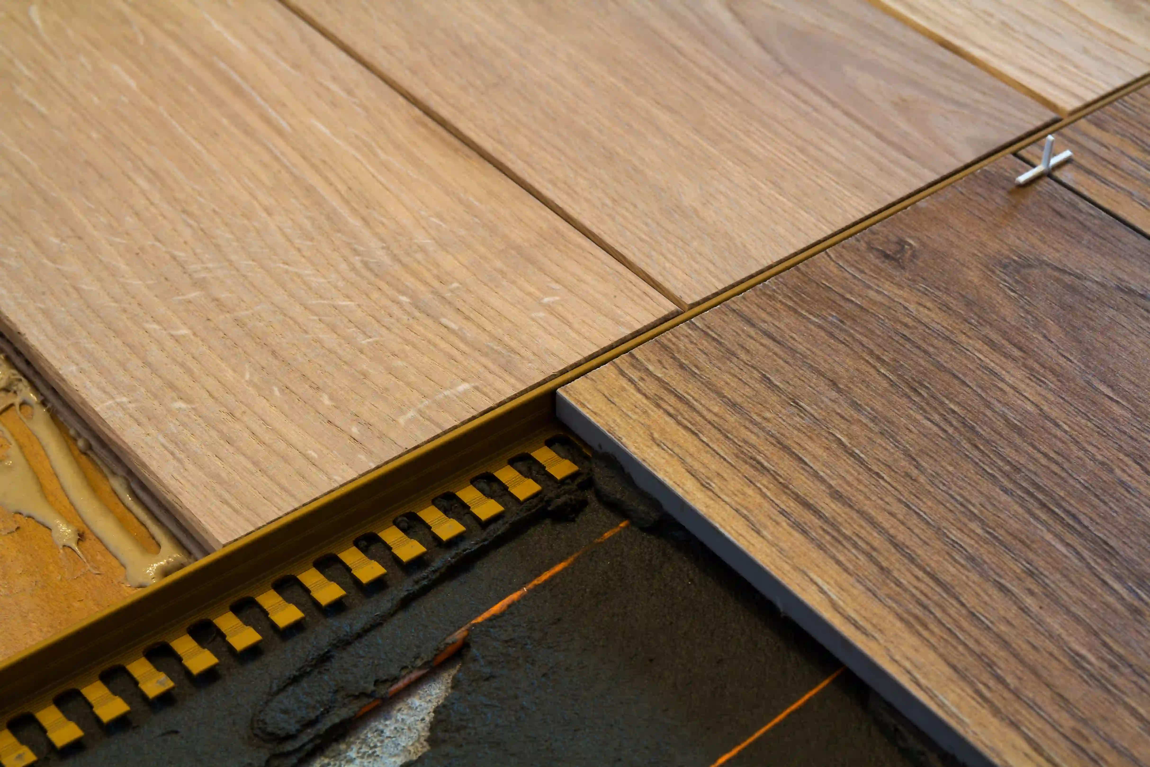 vinyl flooring planks closeup