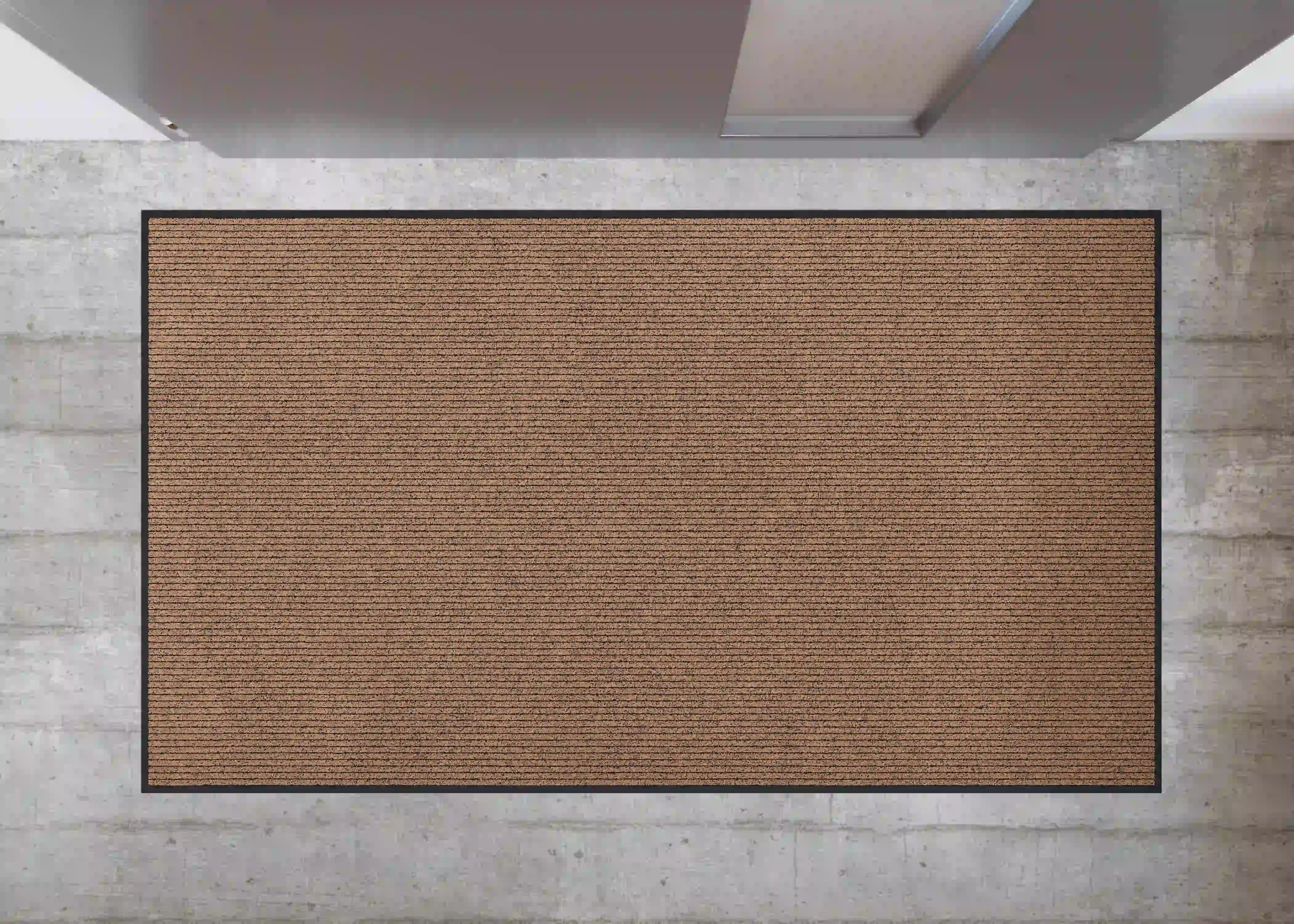 brown entry mat in front of door
