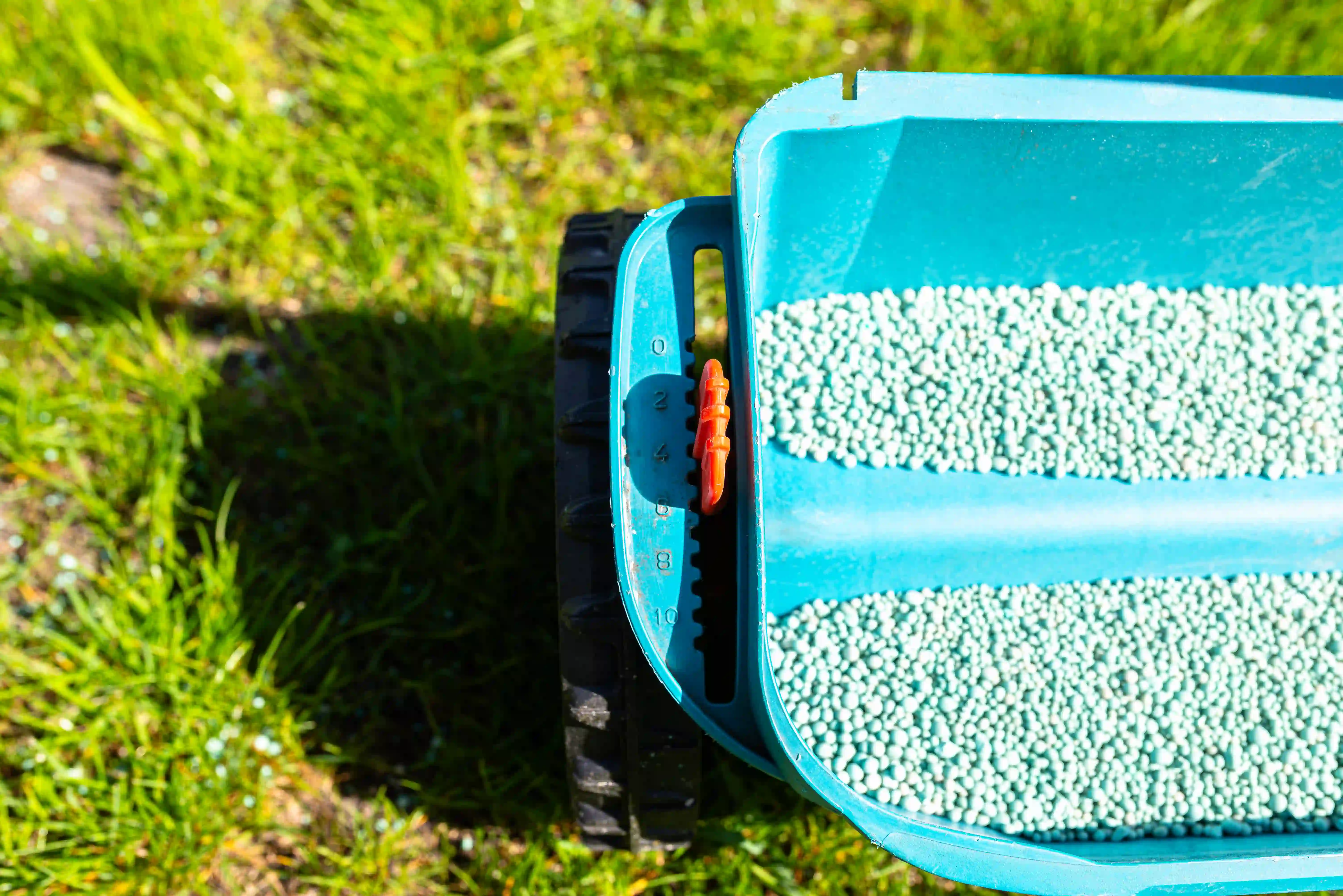 bucket of grass fertilizer