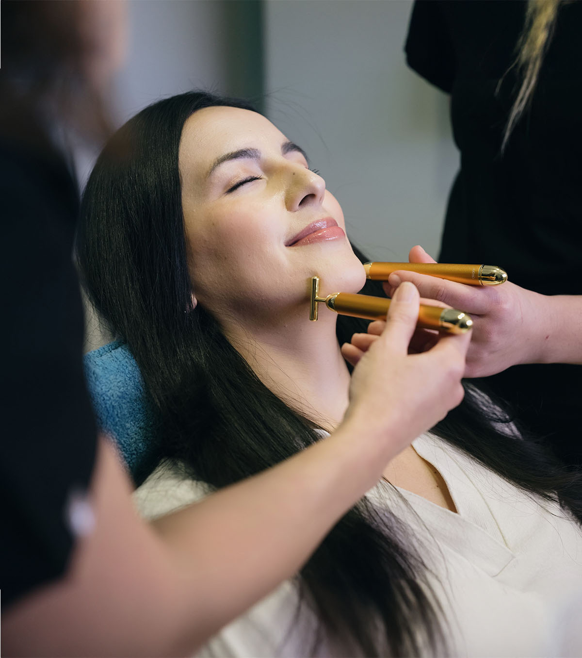 A relaxing cosmetic treatment at Serene Dentistry's spa-like Ventura office