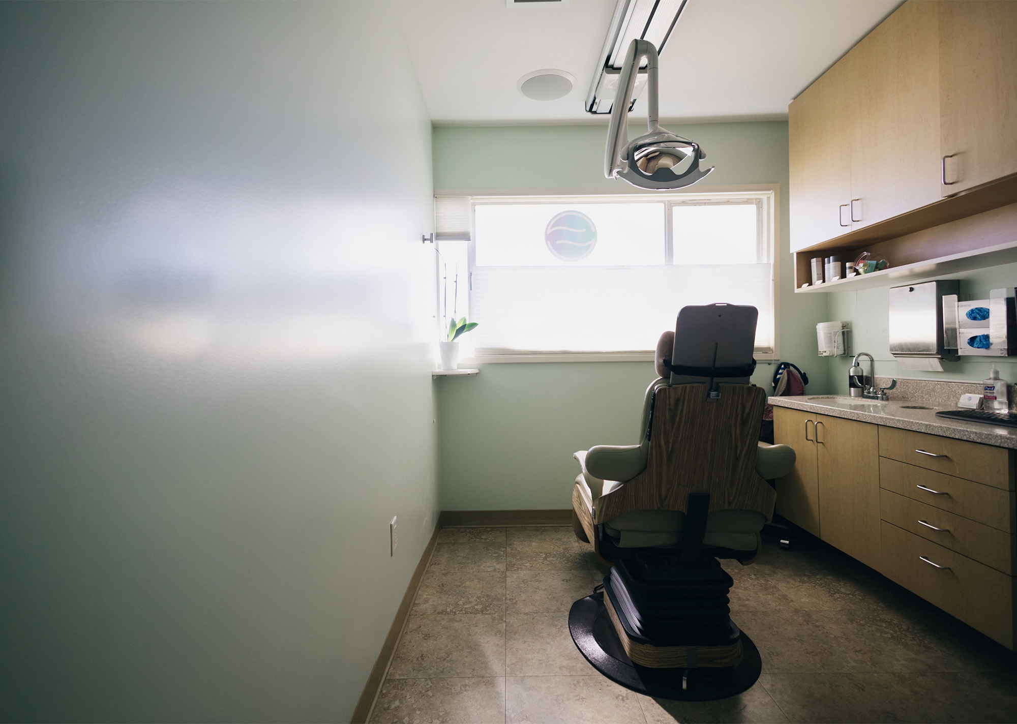 A treatment room at Serene Dentistry in Ventura, California