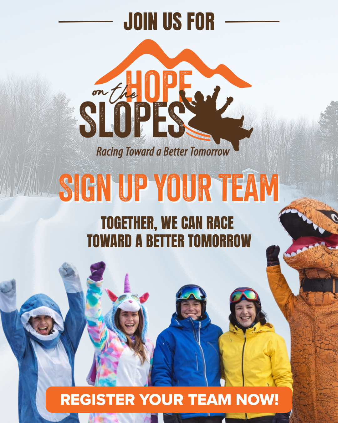 register your team for Hope on the Slopes fundraiser
