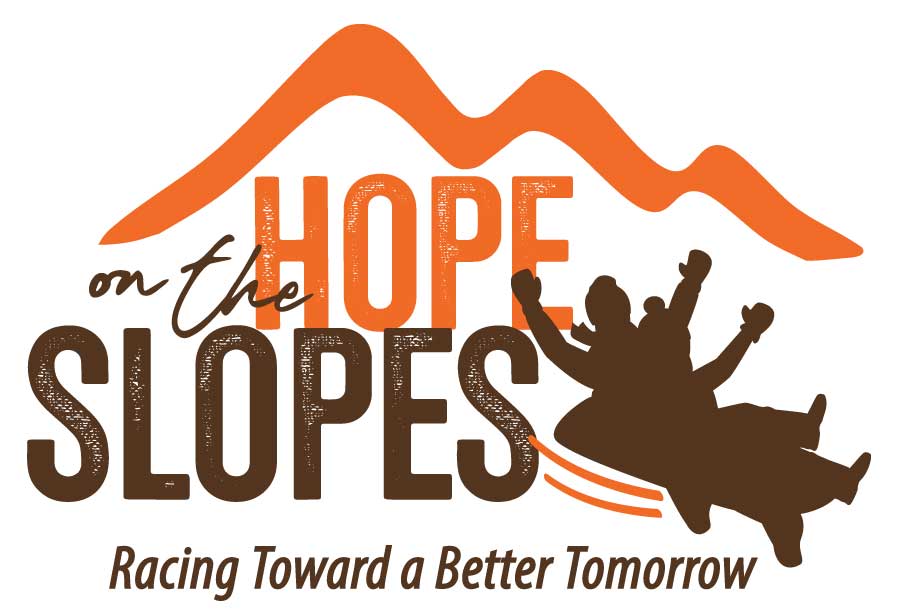 hope on the slopes event logo - racing toward a better tomorrow