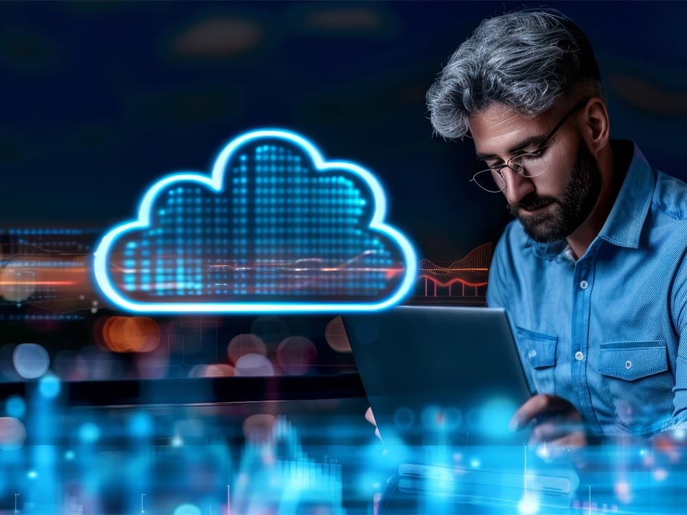 Demystifying cloud computing: benefits and considerations for businesses. with relevant visuals for Onekode Blog