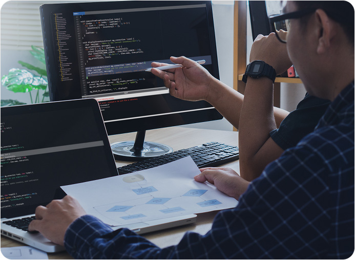 Showcasing hero digitization services and solutions for startups and businesses.