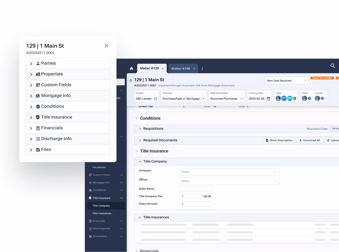 manage all files and case information in one interface
