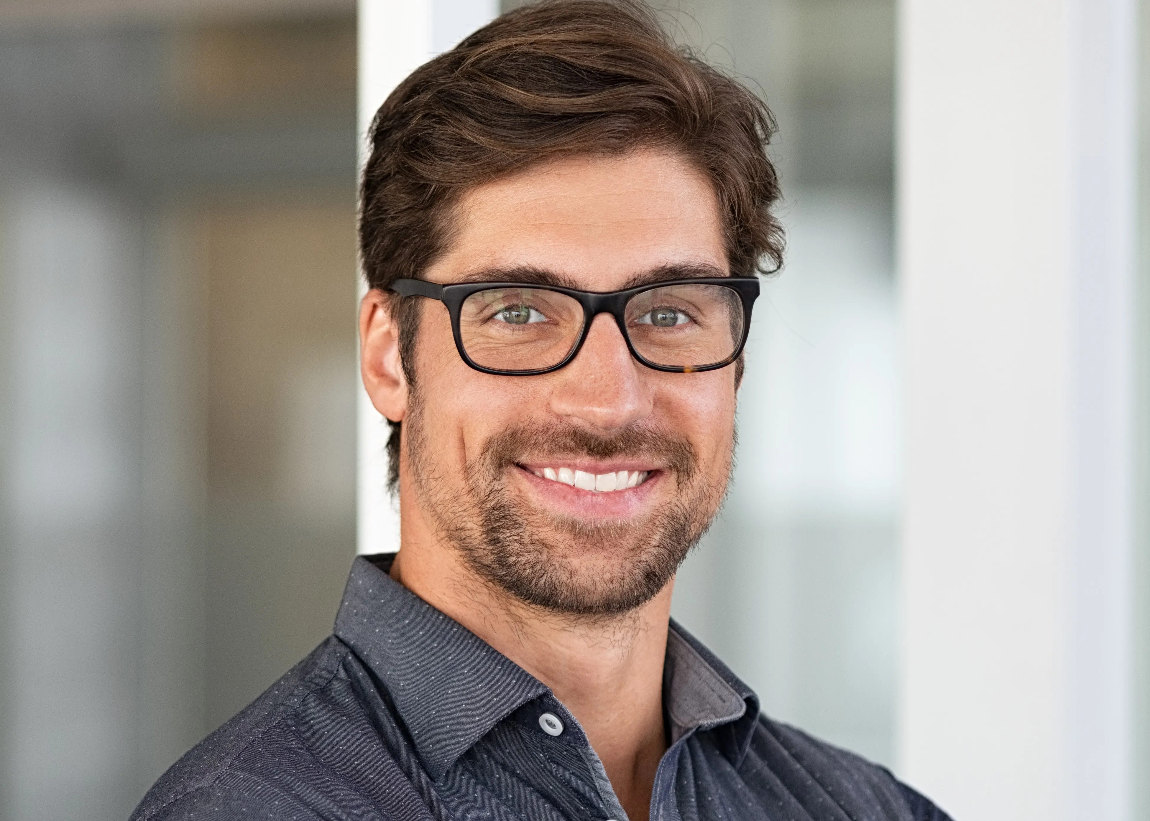 A man smiling