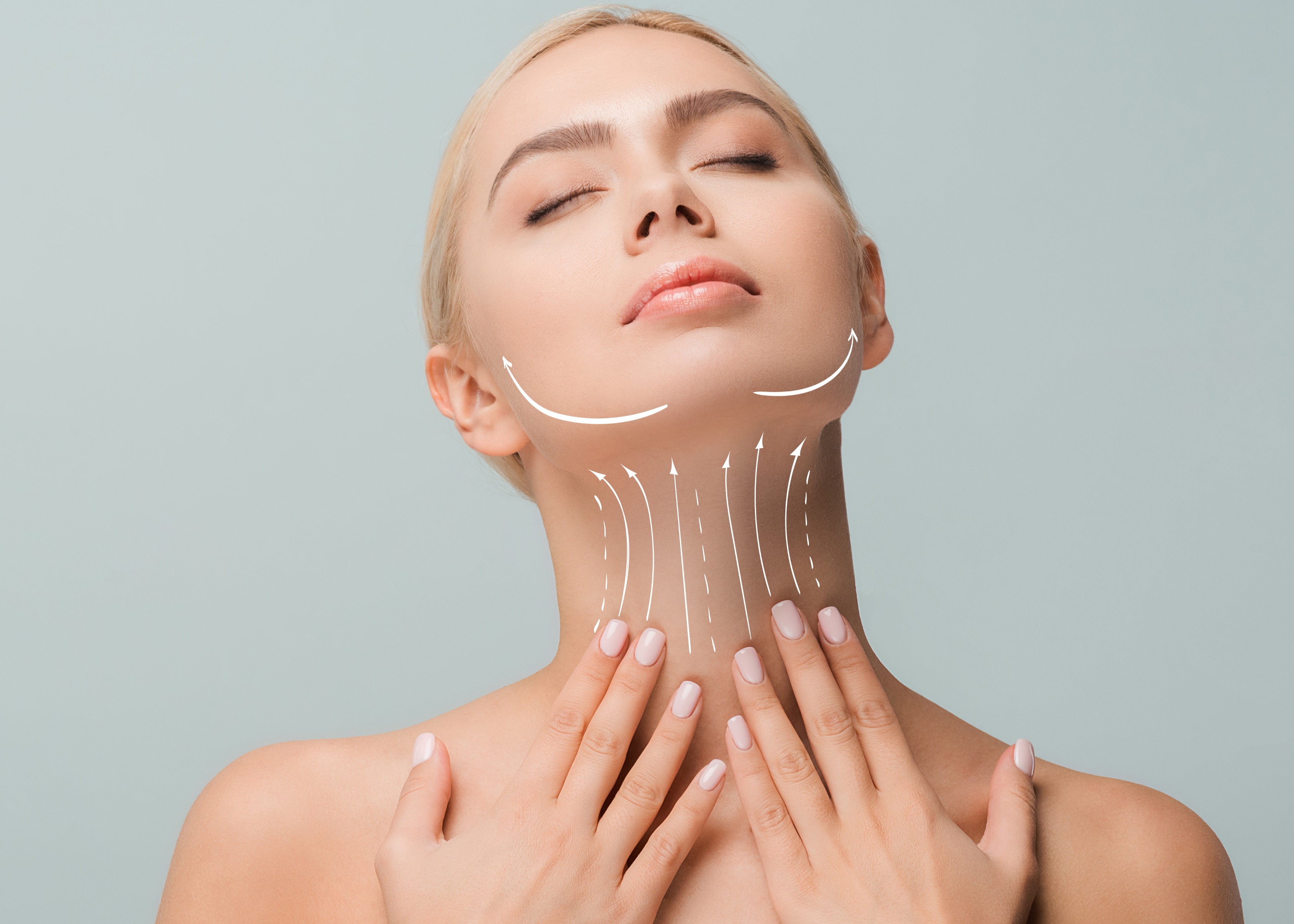 Non-surgical skin tightening treatment on the face