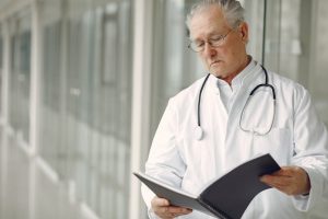 Healthcare provider guiding a weight loss patient