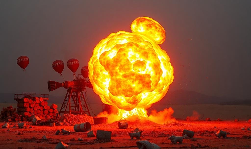 Illustration of an explosion, used as a metaphor for the stress response