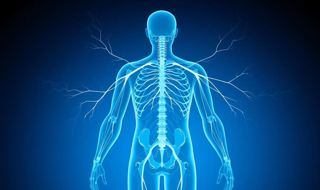 Illustration of the human nervous system