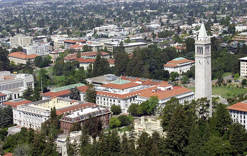 berkeley city skyline showing uc berkeley campus