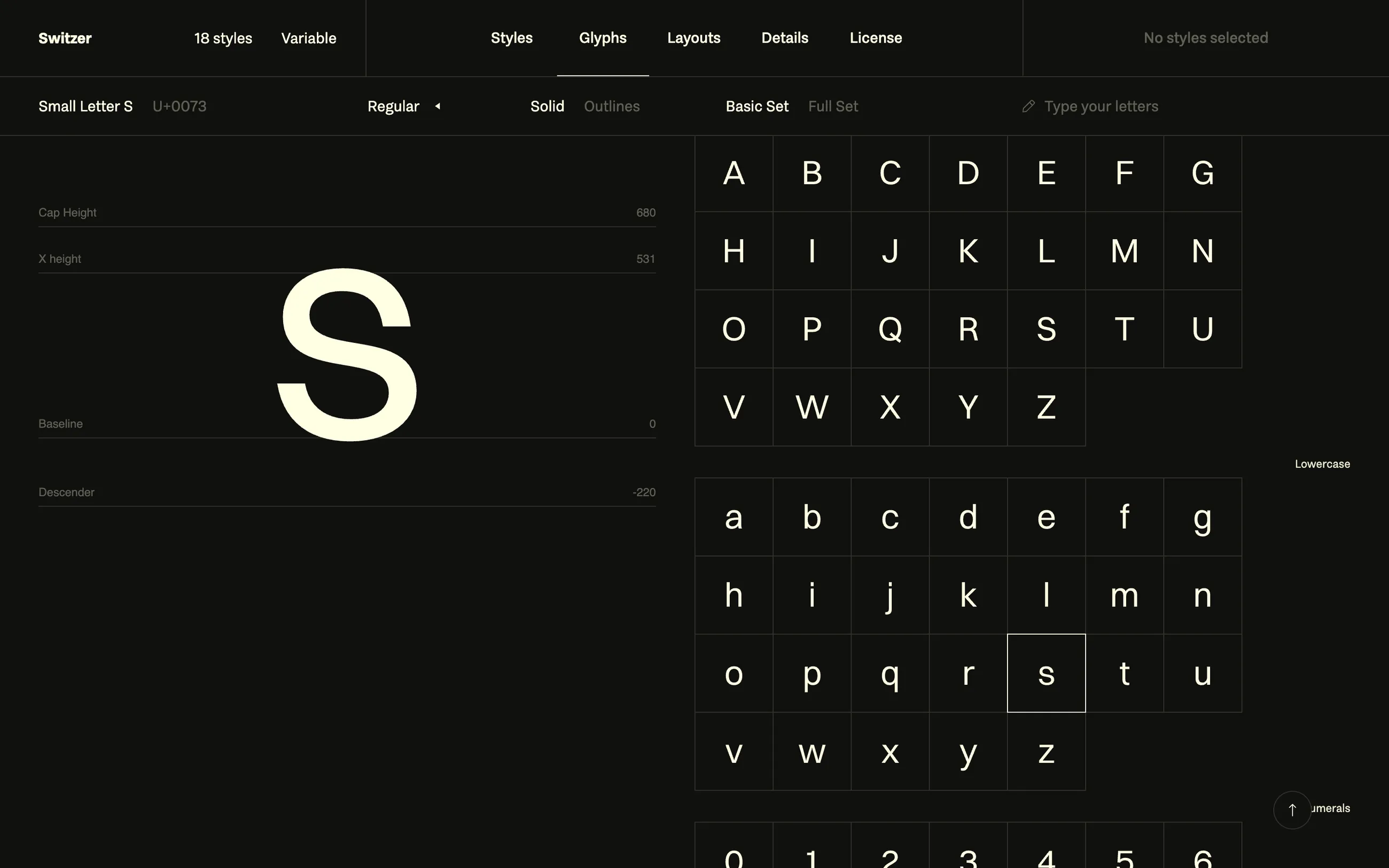 Font screenshot
