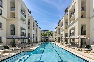 Community pool at Red Road Commons, South Miami