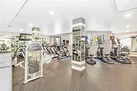Fitness center with cardio and strength equipment, Red Road Commons
