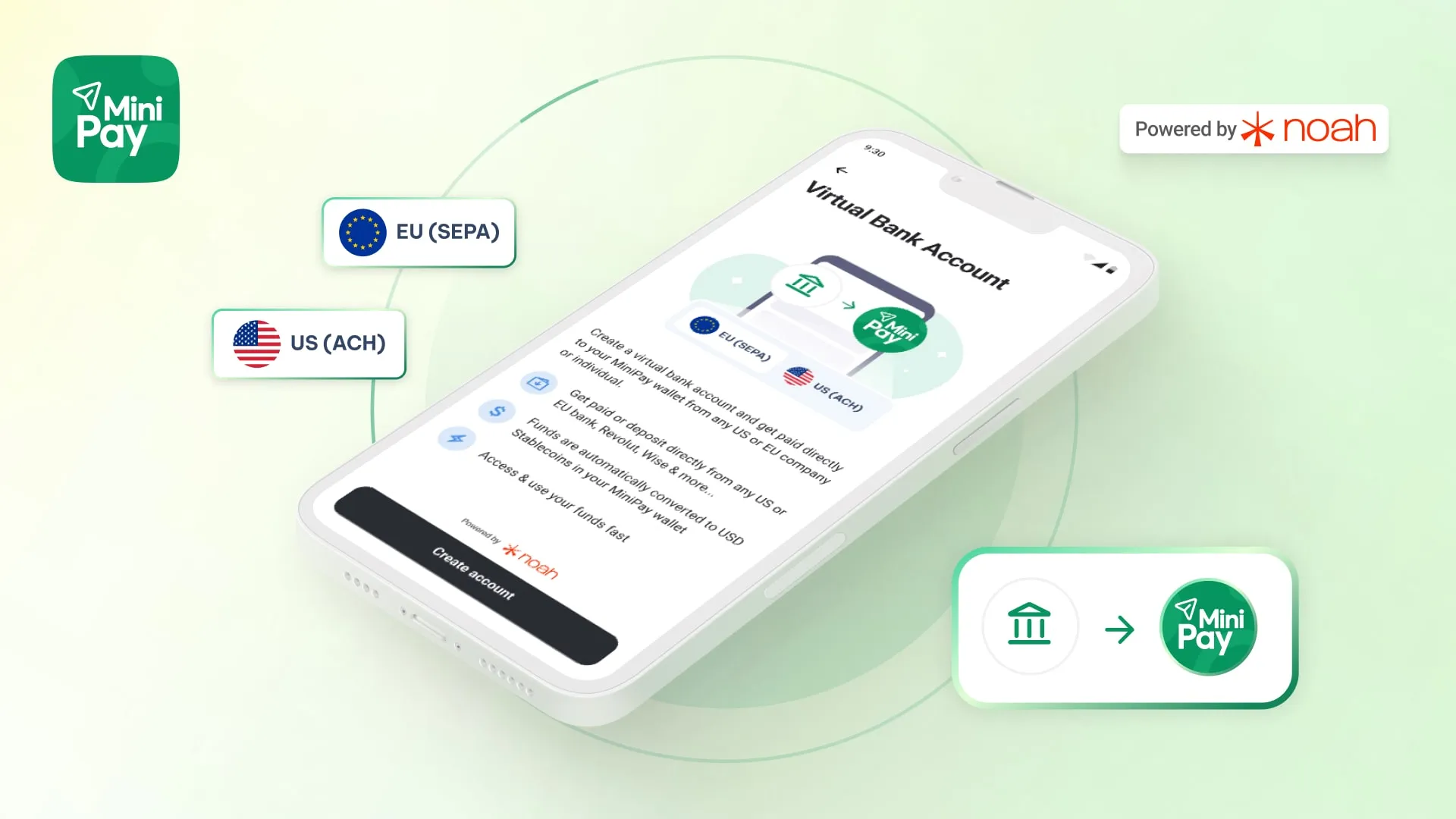 Virtual USD & EUR Accounts for Global Freelancers | MiniPay