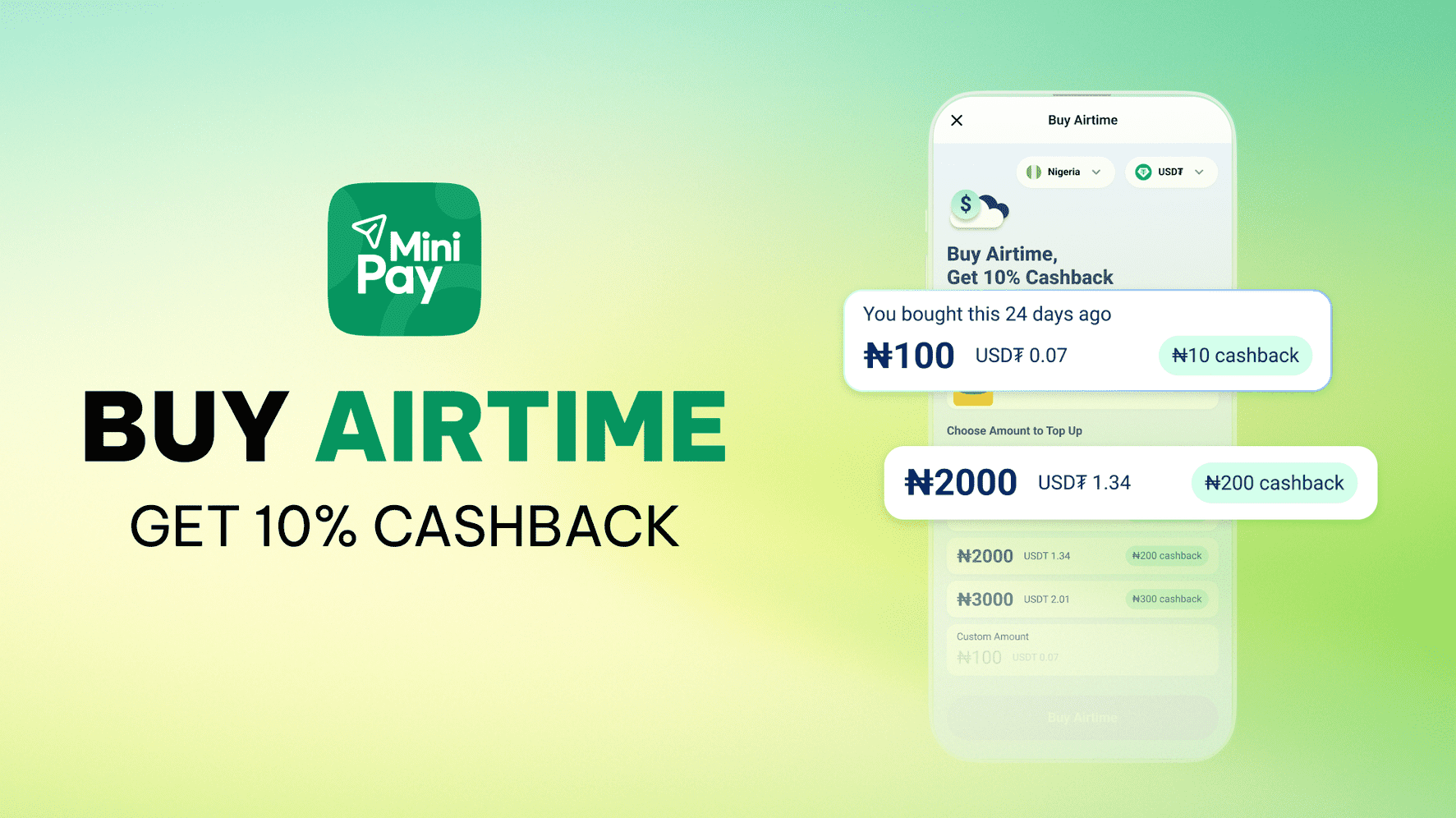 10% Cashback on Bills, Airtime & Data Is Back on MiniPay
