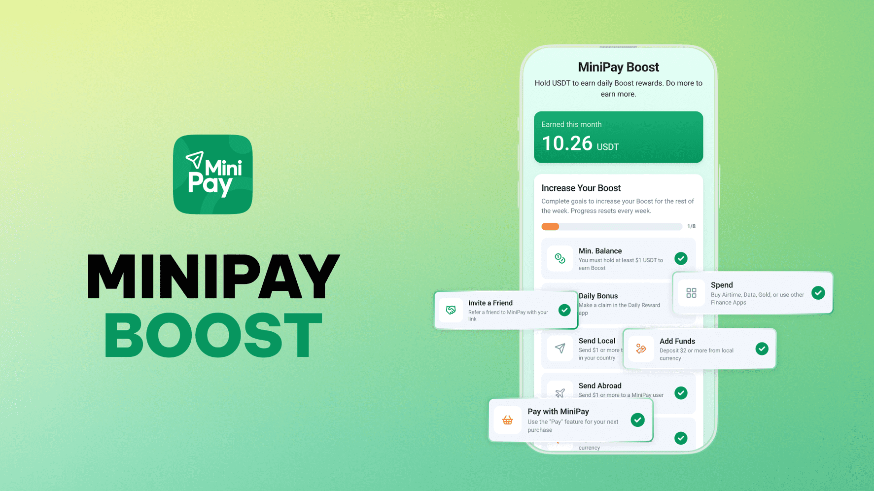 Hold USDT. Use MiniPay. Earn more.