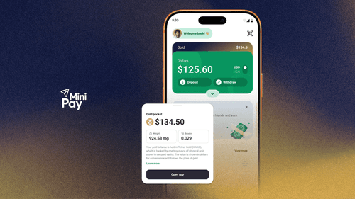 Buy and hold gold directly in MiniPay