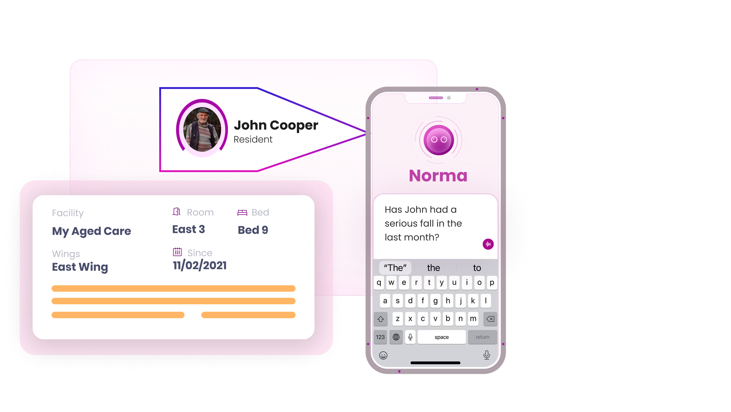 Norma query displaying resident medication history.