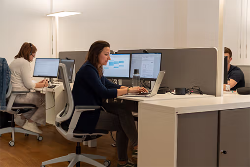 Arbeitsplätze im Office der marbet in München 