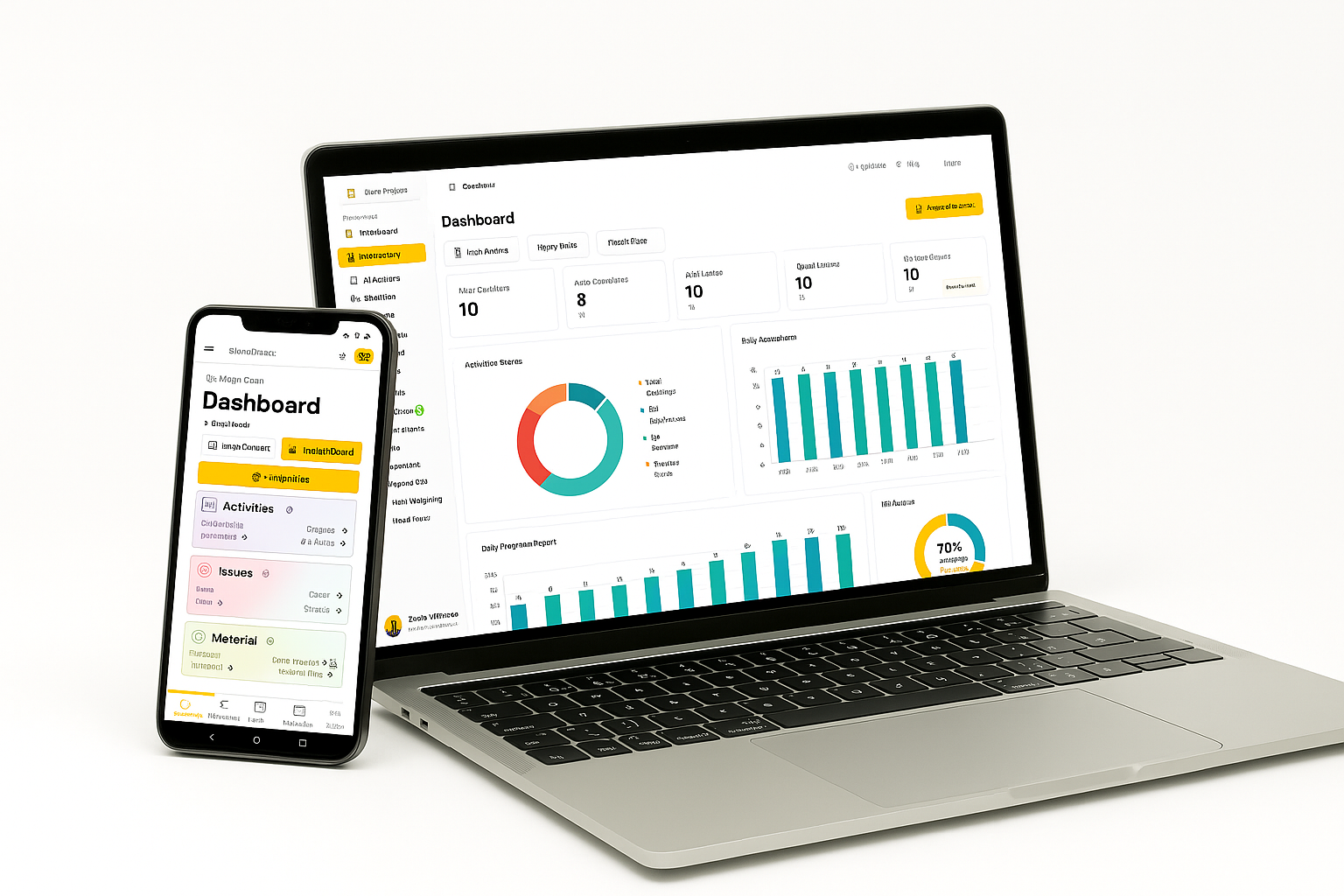 Dashboard mockup