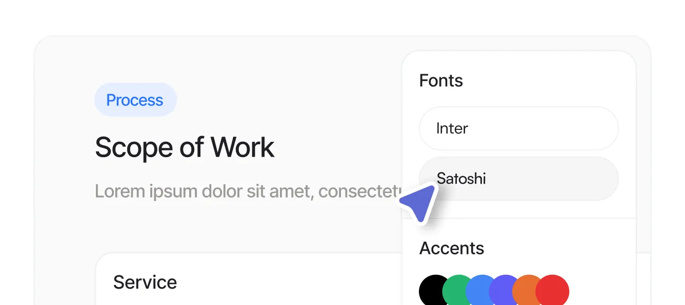 Propal proposal template preview card.