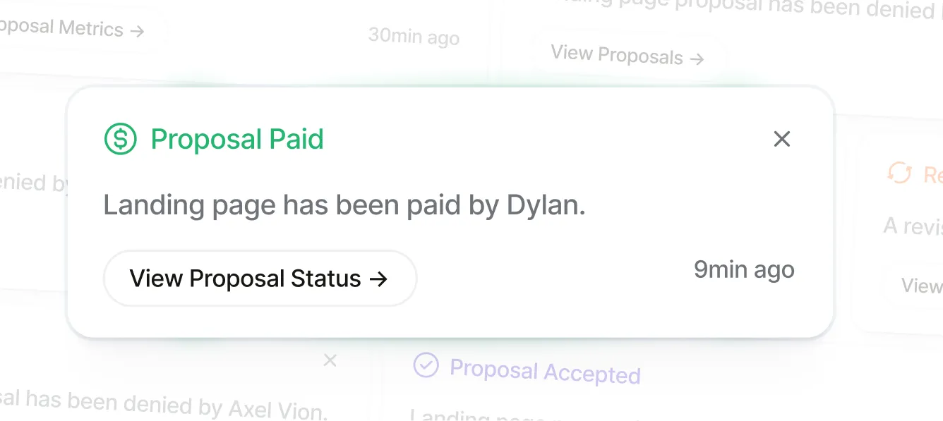 Propal proposal template preview card.