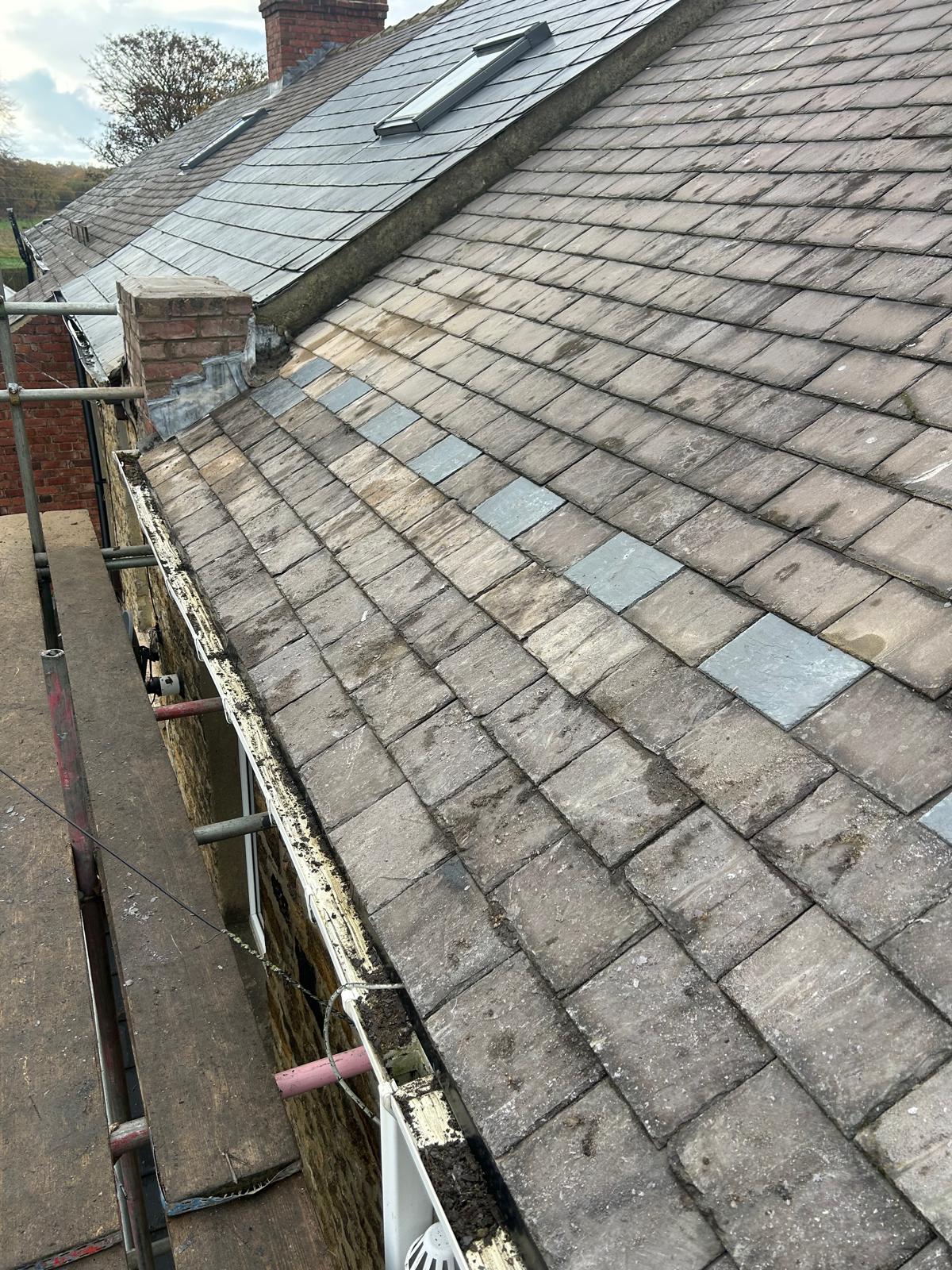 Eaves refurbishment slate roof repairs - Stanley, County Durham