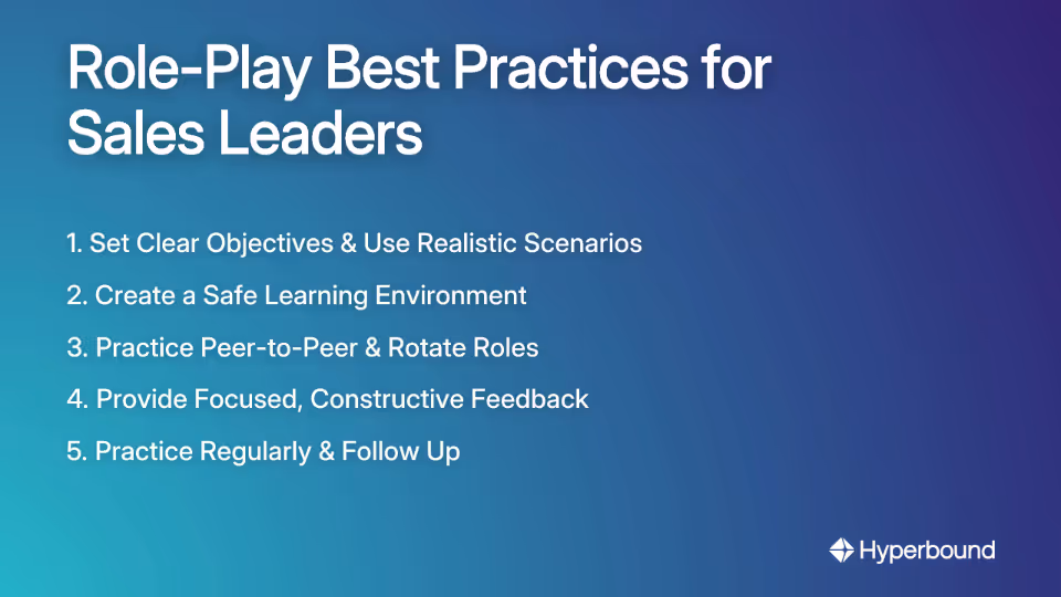 Role-Play Best Practices for Sales Leaders