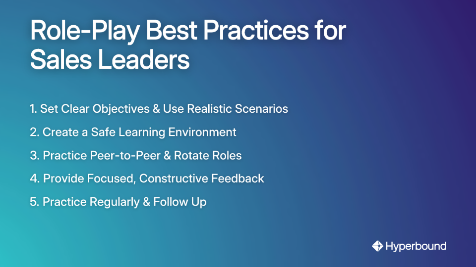 Role-Play Best Practices for Sales Leaders