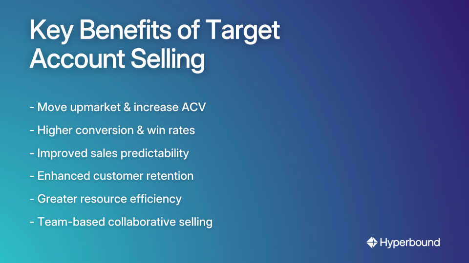 Key Benefits of Target Account Selling