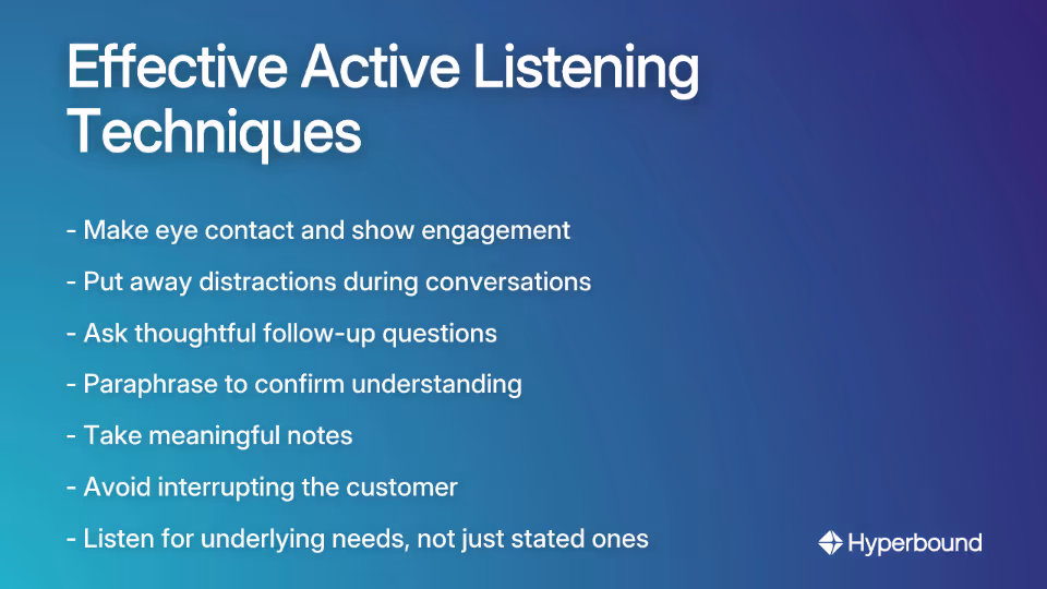 Effective Active Listening Techniques