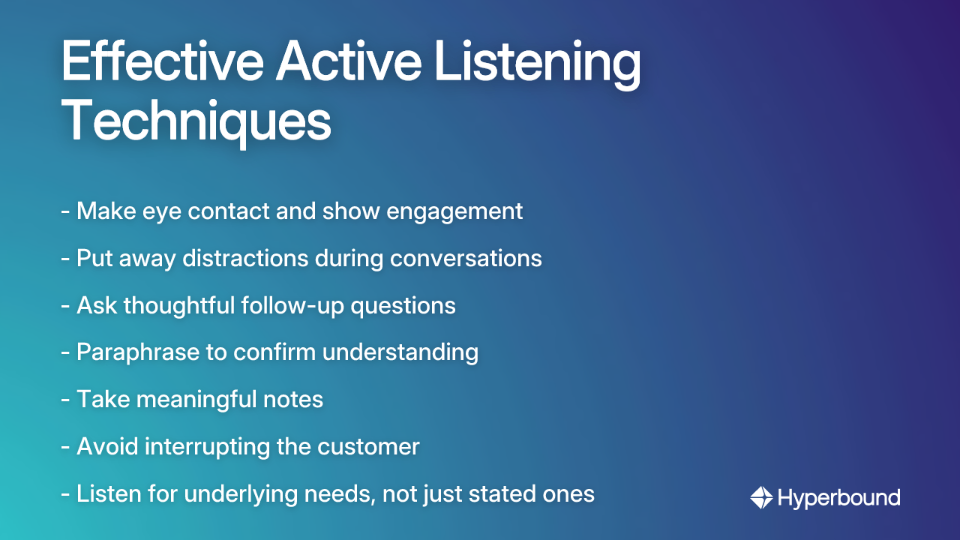 Effective Active Listening Techniques