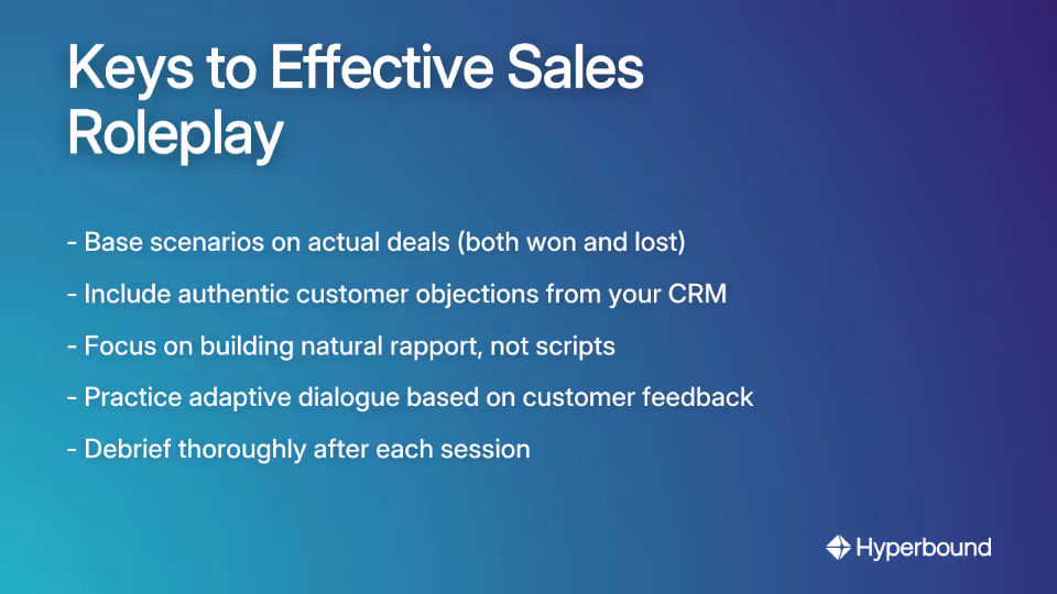 Keys to Effective Sales Roleplay