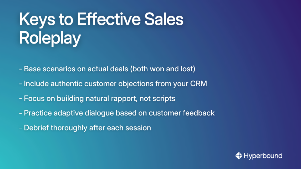Keys to Effective Sales Roleplay