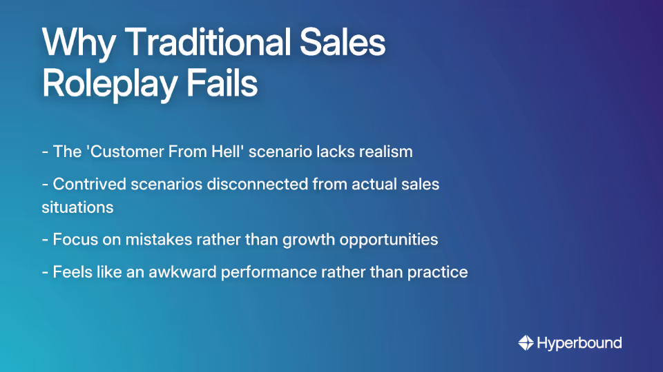 Why Traditional Sales Roleplay Fails