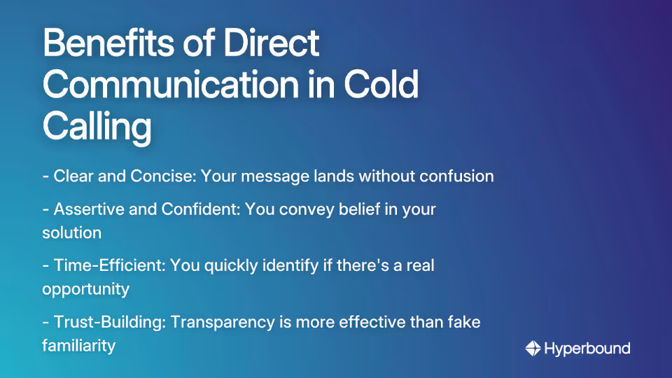 Benefits of Direct Communication in Cold Calling